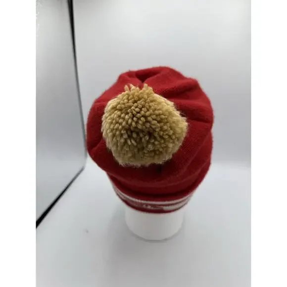 Vintage Mitchell ness San Francisco 49ers football beanie pom hat Stripes - Picture 5 of 6